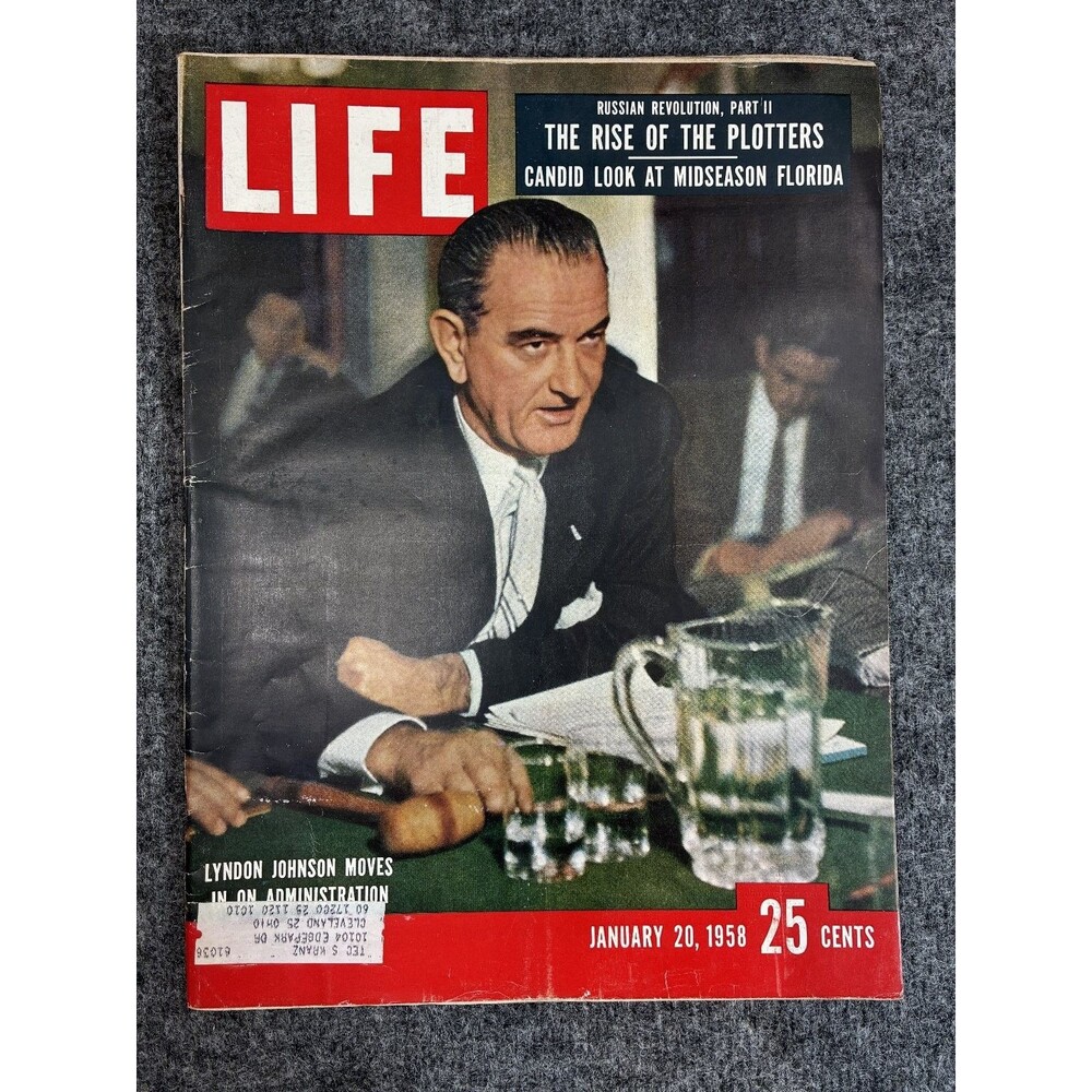LIFE Magazine January 20, 1958 Lyndon Johnson Russian Revolution Eddie Fisher